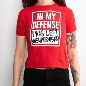 Fifth Sun Red Humor Graphic Short Sleeve T-Shirt Kids Youth Size 8